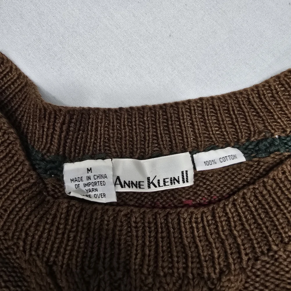 Vintage Anne Klein Brown Sweater - Picture 3 of 7